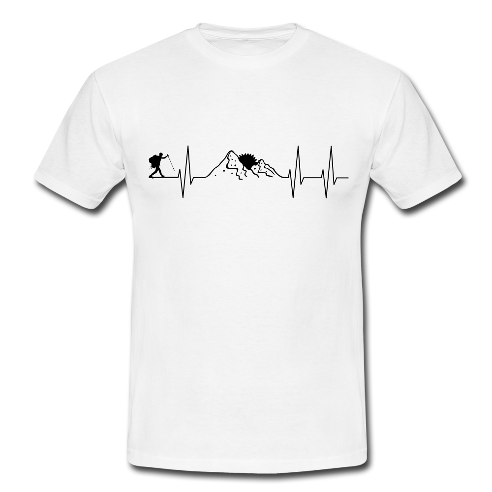 Wanderer Herzschlag - T-Shirt | Herren - Weiß