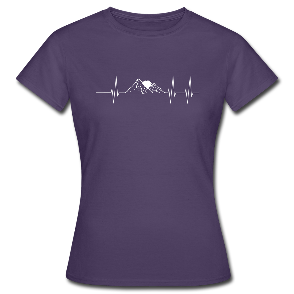 Berge Herzschlag - T-Shirt | Damen - Dunkellila