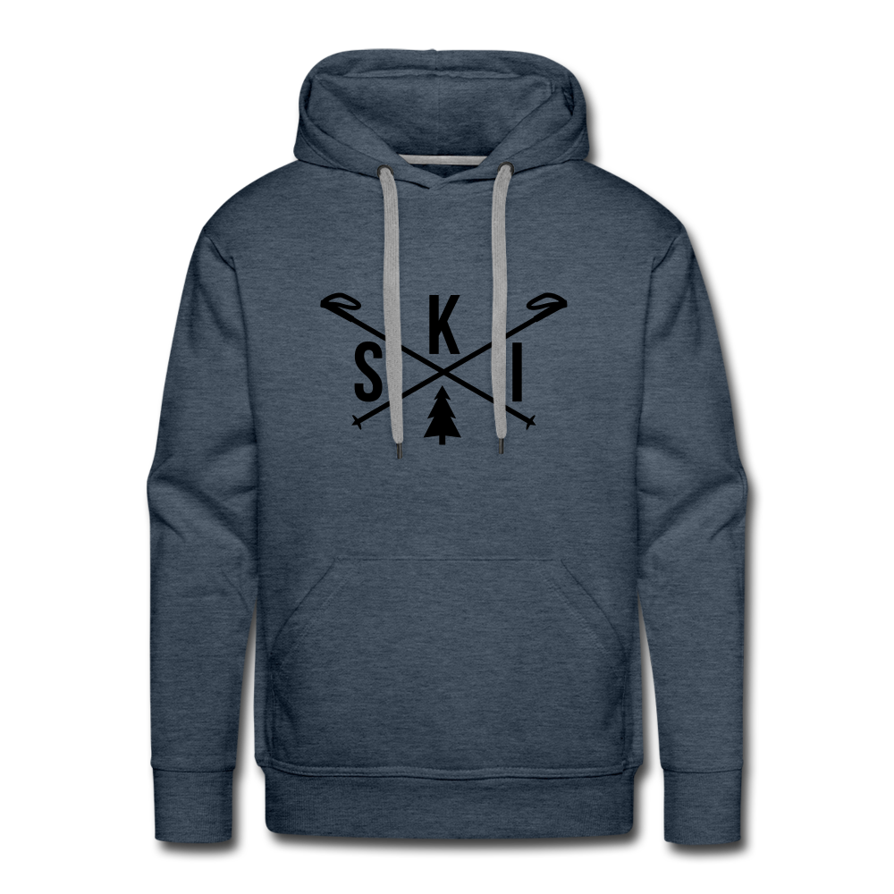 Ski | Premium Hoodie | Herren - Jeansblau