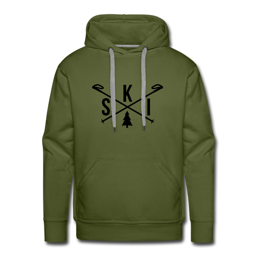 Ski | Premium Hoodie | Herren - Olivgrün