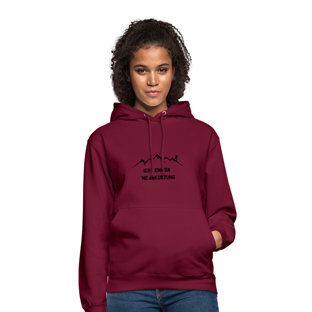 Ich kenn da `ne Abkürzung | Unisex Hoodie - Bordeaux