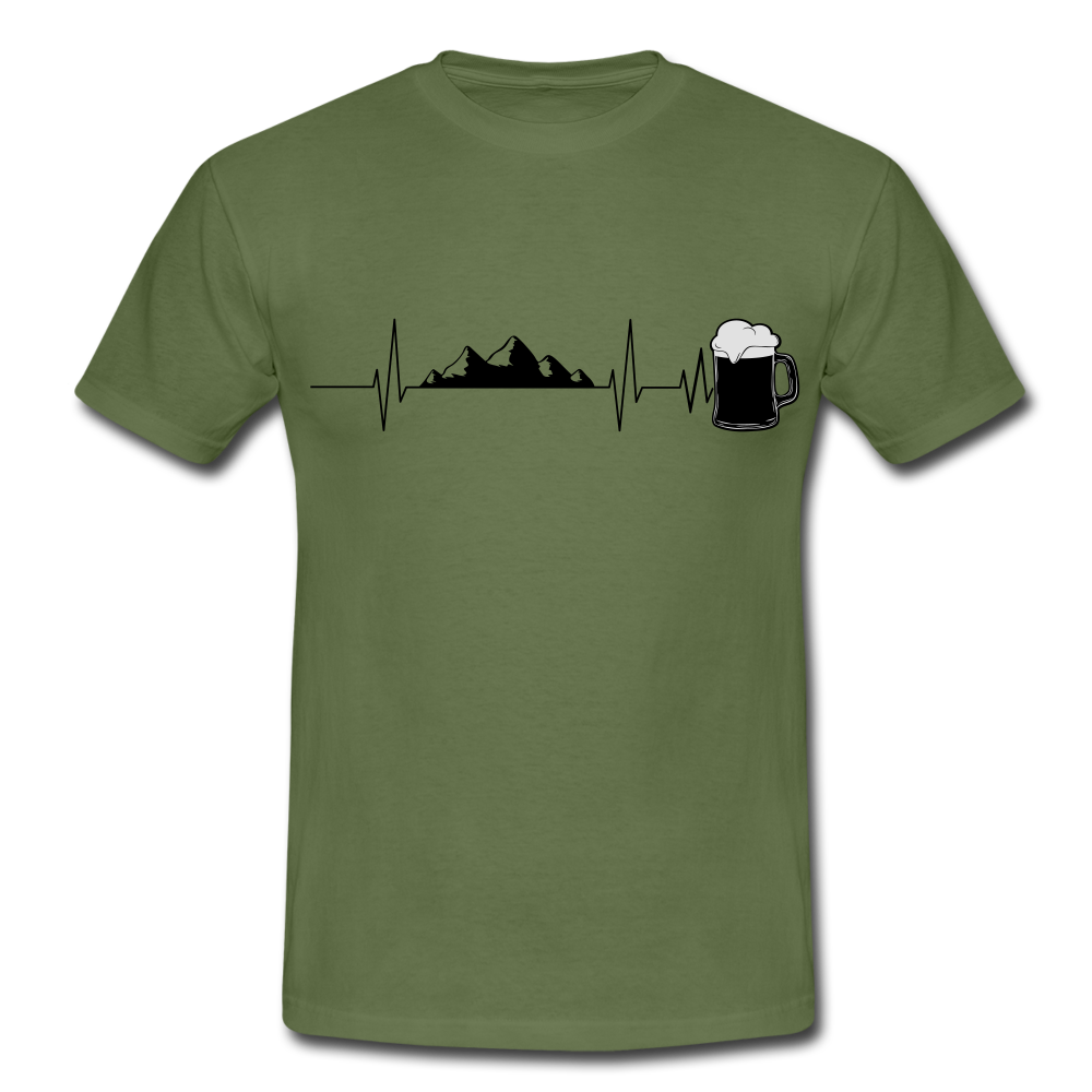 Männer T-Shirt Bier - Militärgrün