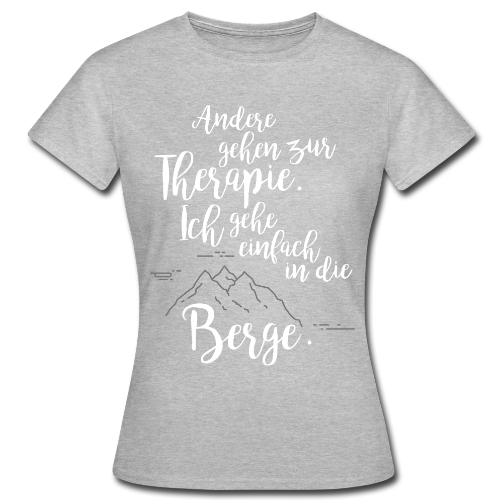 Bergtherapie- T-Shirt | Damen - Grau meliert