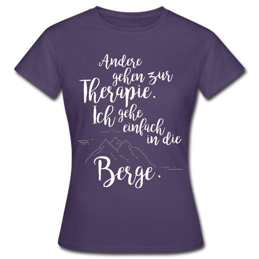 Bergtherapie- T-Shirt | Damen - Dunkellila