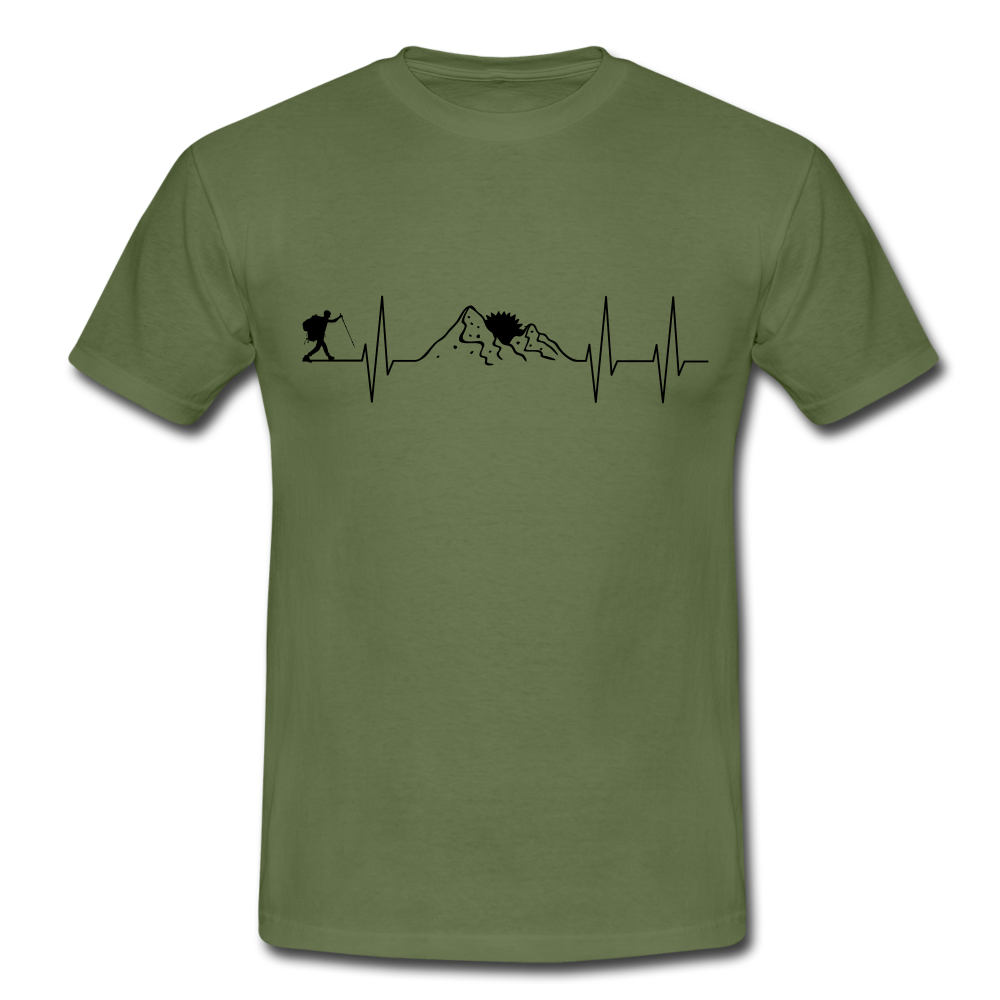 Wanderer Herzschlag - T-Shirt | Herren - Militärgrün