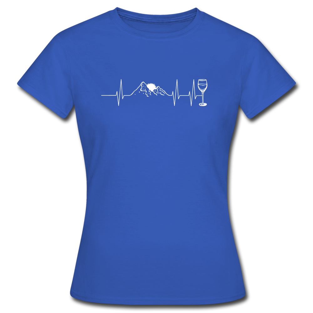 Berge Herzschlag Wein - T-Shirt | Damen - Royalblau