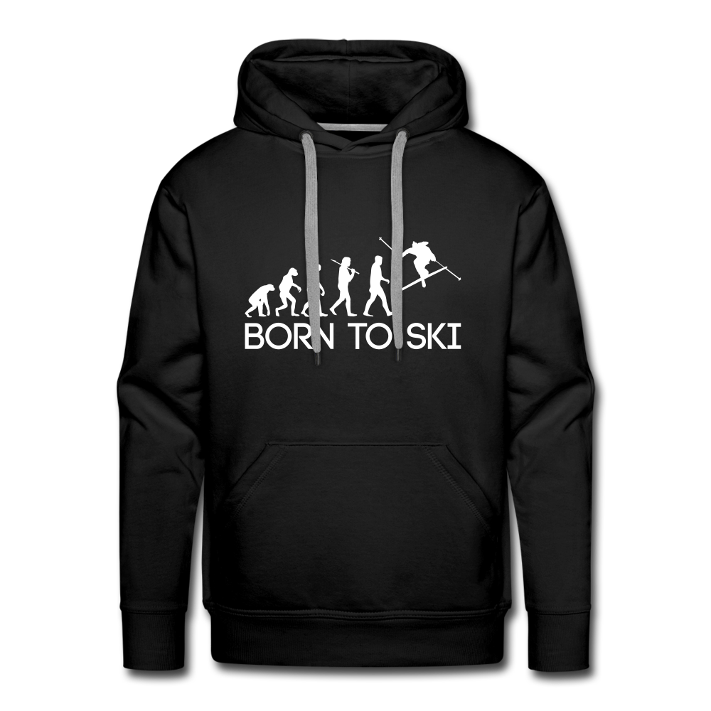 Born to Ski | Premium Hoodie | Herren - Schwarz