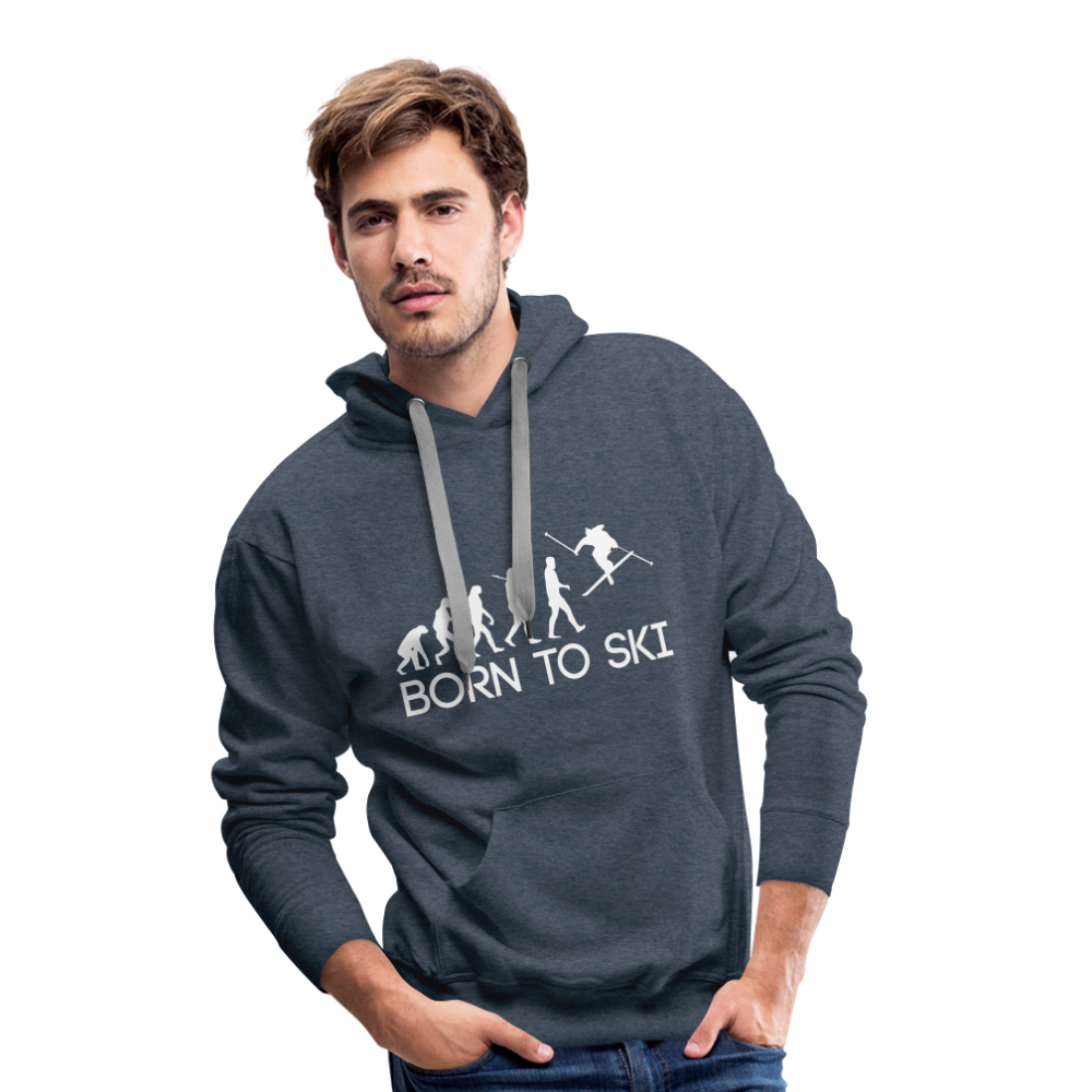 Born to Ski | Premium Hoodie | Herren - Jeansblau