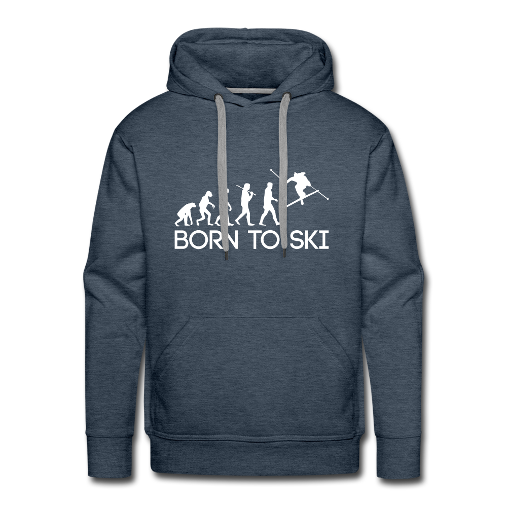 Born to Ski | Premium Hoodie | Herren - Jeansblau