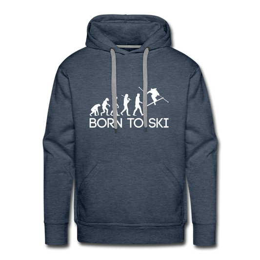 Born to Ski | Premium Hoodie | Herren - Jeansblau