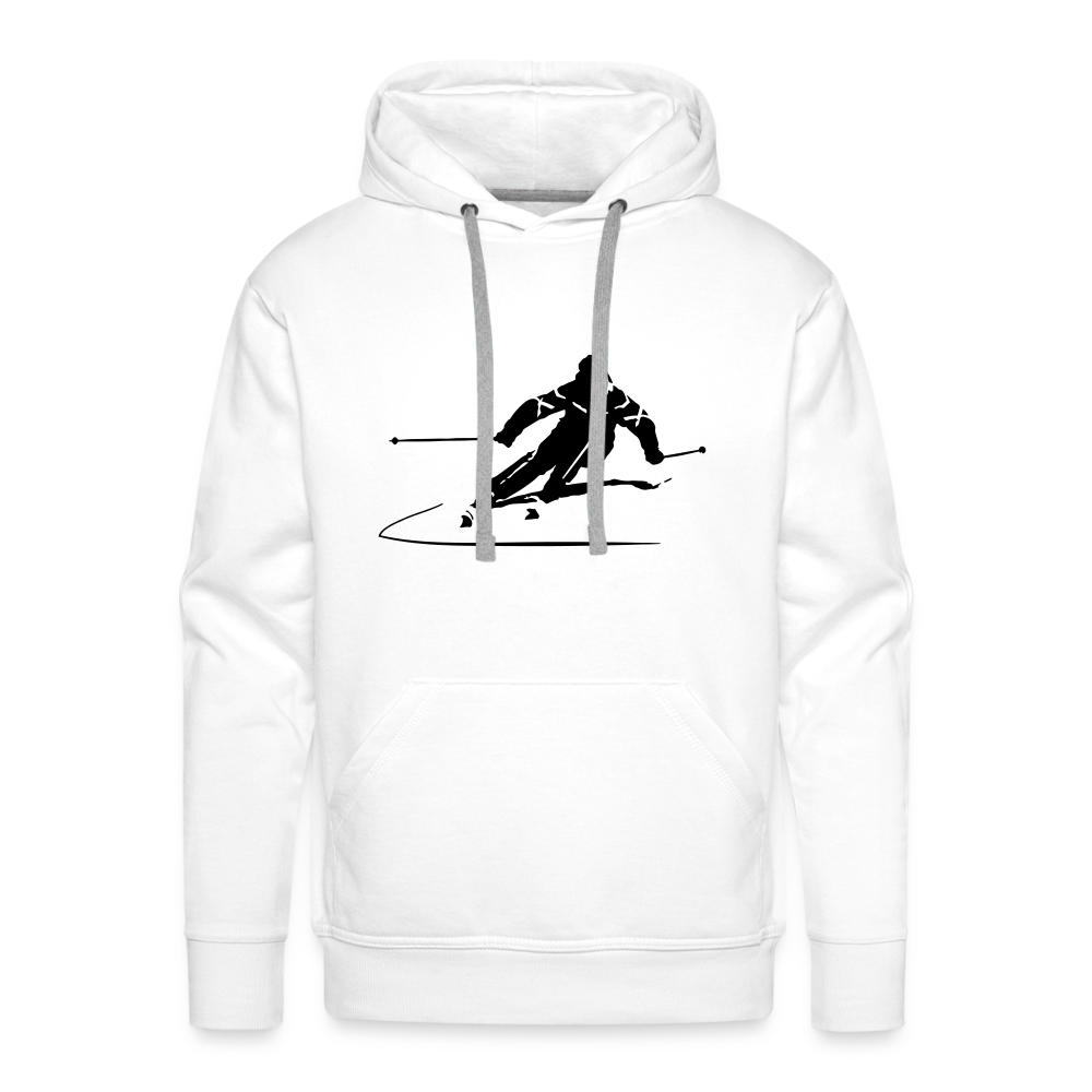 Skifahrer | Premium Hoodie | Herren - weiß