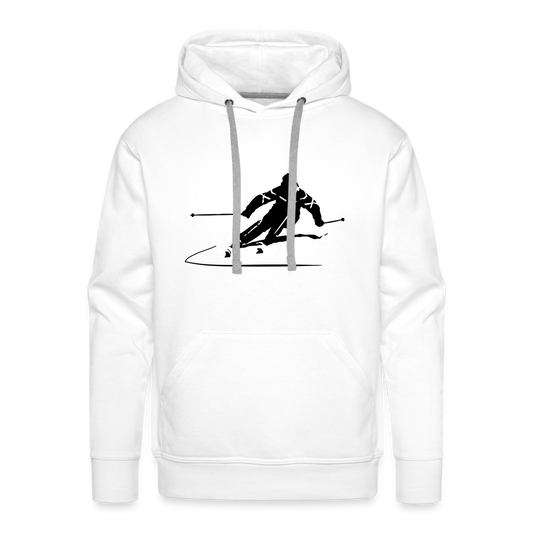 Skifahrer | Premium Hoodie | Herren - weiß