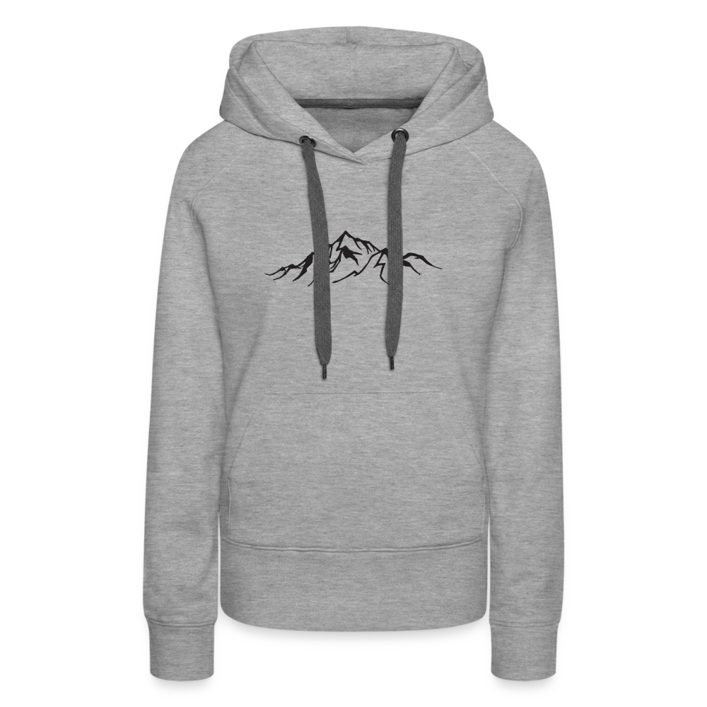 Berge | Premium Hoodie | FRAUEN - Grau meliert