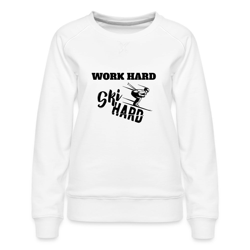 Ski Hard | Premium Pullover | Frauen - weiß