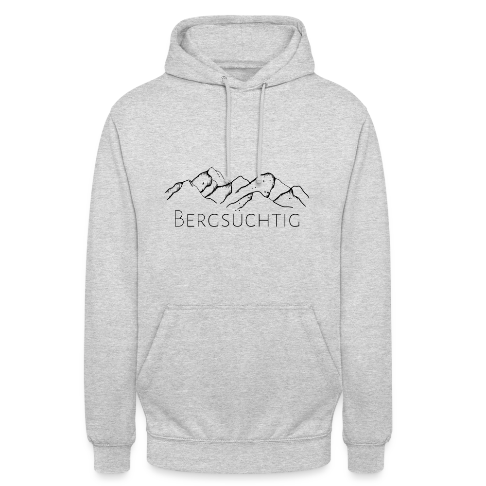 Bergsüchtig | Unisex Hoodie - Hellgrau meliert