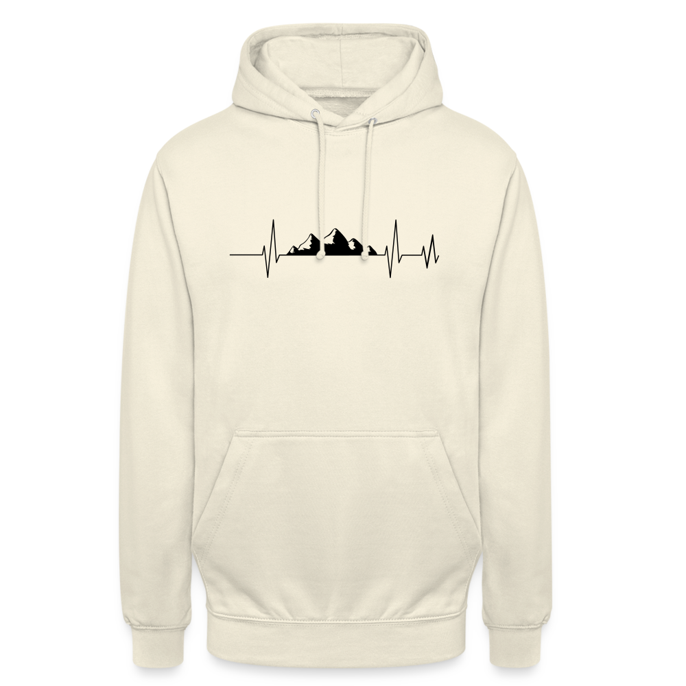 Berge Herzschlag | Unisex Hoodie - Vanille-Milchshake