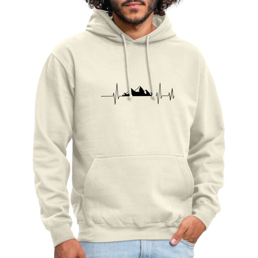 Berge Herzschlag | Unisex Hoodie - Vanille-Milchshake