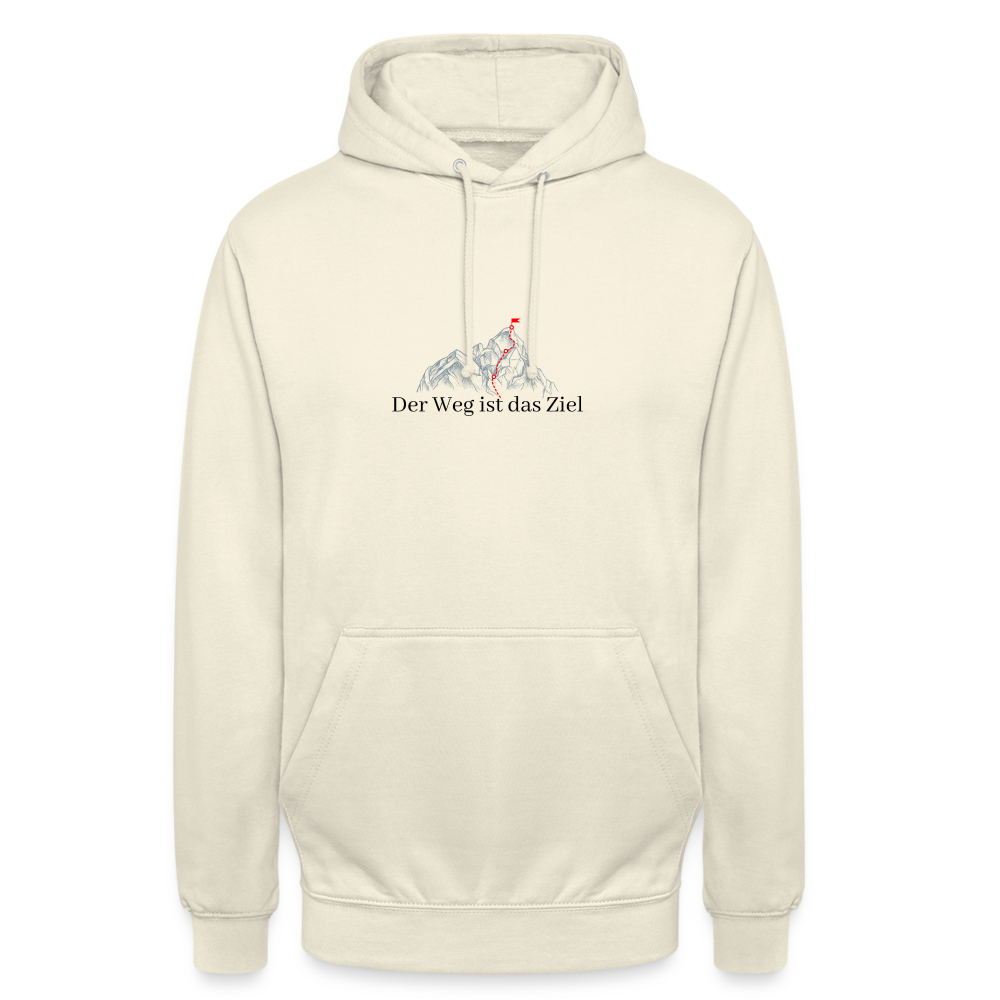 Der Weg ist das Ziel | Unisex Hoodie - Vanille-Milchshake