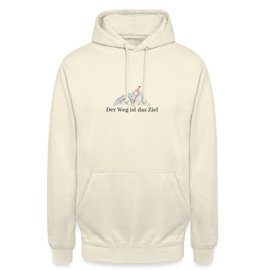 Der Weg ist das Ziel | Unisex Hoodie - Vanille-Milchshake